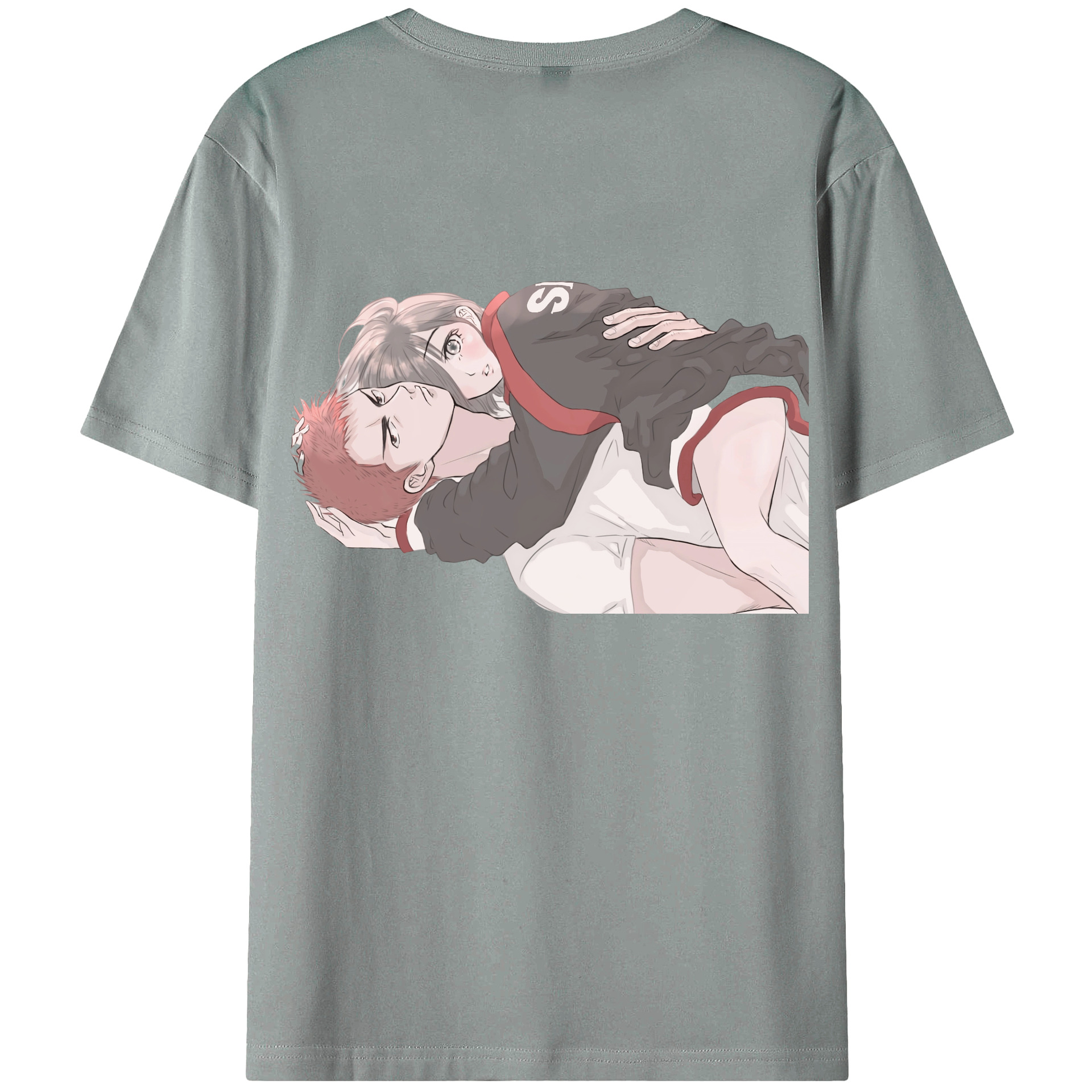 （画像用） SLAM DUNK／スラムダンク 綿100％ メンズ半袖Tシャツ（バックプリント） 通気性